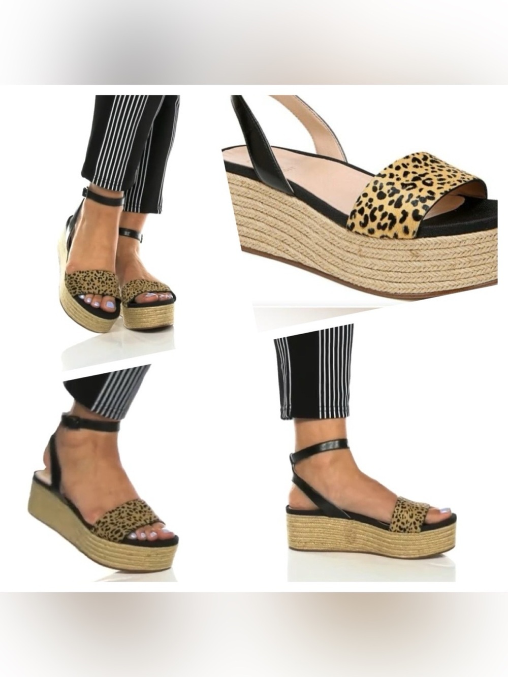 27 Edit JAMARI
Leopard Espadrille Wedge Sandals - Women size 7